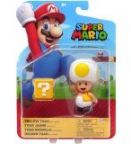 TOAD JAUNE AVEC BLOC : FIGURINE SUPER MARIO 9 CM - FIGURINE NINTENDO ARTICULE - JAKKS