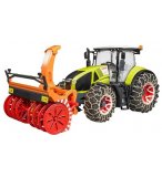 TRACTEUR CLAAS AXION 950 AVEC CHAINES ET SOUFFLEUSE A NEIGE - BRUDER - 03017