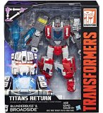 TRANSFORMERS GENERATIONS TITANS RETURN BLUNDERBUSS & BROADSIDE CLASSE VOYAGEUR - ROBOT TRANSFORMABLE 3 EN 1 - HASBRO - C0277