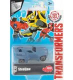 TRANSFORMERS : VOITURE STEELJAW - VEHICULE MINIATURE METAL BLEU GRIS - VOITURE - HASBRO