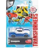 TRANSFORMERS : VOITURE STRONGARM - VEHICULE MINIATURE METAL BLANC ET BLEU - VOITURE - HASBRO