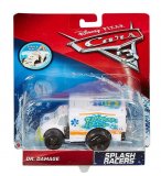 VEHICULE CARS 3 VEHICULE NAGEUR - DR DAMAGE AMBULANCE BLANCHE - VOITURE MINIATURE - MATTEL - DXW12