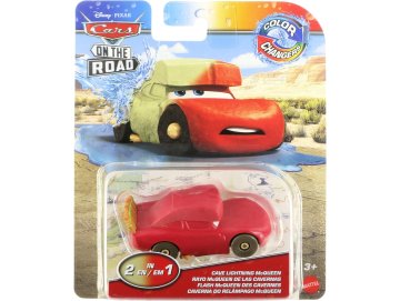 V�hicule Cars change de couleur Flash de Mcqueen des cavernes - Voiture miniature Collection On the Road - Mattel - HMD67