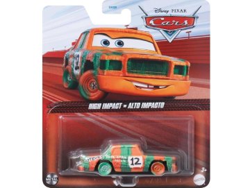 Vehicule Cars High Impact - Voiture miniature orange et vert - Mattel - JGP03