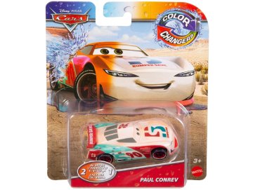 V�hicule Cars Paul Conrev change de couleur 2 en 1 - Voiture miniature - Mattel - JHG28