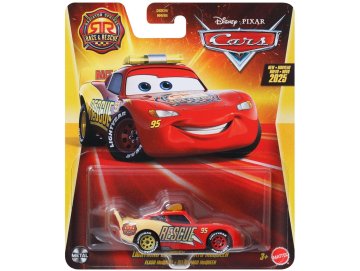 V�hicule Cars Race and Rescue - Flash Mcqueen - Voiture Miniature Rouge - Mattel - JDG59