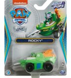 VEHICULE EN METAL PAT PATROUILLE AQUA PUPS : CHIEN ROCKY ET SON SOUS-MARIN REQUIN SCIE - VOITURE MINIATURE - SPIN MASTER