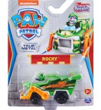 VEHICULE EN METAL PAT PATROUILLE KNIGHTS RESCUE : CHIEN ROCKY ET SA VOITURE VERTE DE RECYCLAGE - VOITURE MINIATURE - SPIN MASTER