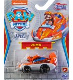 VEHICULE EN METAL PAT PATROUILLE KNIGHTS RESCUE : CHIEN ZUMA ET SA VOITURE ORANGE - VOITURE MINIATURE - SPIN MASTER