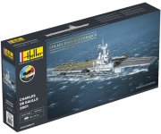 MAQUETTE PORTE AVIONS CHARLES DE GAULLE + ACCESSOIRES - BATEAU MILITAIRE - ECHELLE 1/400 - HELLER - 57072