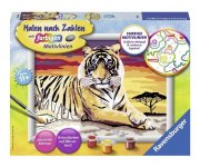 NUMERO D'ART REPOS DU TIGRE MAJESTUEUX - RAVENSBURGER - 28553 - PEINTURE