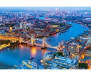 PUZZLE VUE DE LA VILLE DE LONDRES AU COUCHE DU SOLEIL 1000 PIECES - COLLECTION MONUMENT ANGLETERRE - TOWER BRIDGE