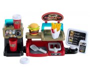 STAND BOUTIQUE BURGER SHOP - RESTAURANT FAST FOOD - JEU D'IMITATION CUISINE - KLEIN - 7307