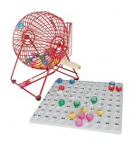 BOULIER DE LOTO PRO 23 CM - SPHERE + 90 BOULES + PLATEAU DE CONTROLE - CARTALOTO