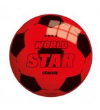 BALLON EN PLASTIQUE WORLD STAR CLASSIC 22 CM ROUGE - JOHN SPORTS - JEU PLEIN AIR
