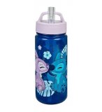GOURDE AVEC PAILLE STITCH & ANGEL 500 ML ENFANT - BOUTEILLE D'EAU DISNEY - ECOLE, LOISIRS, SPORT