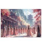 PUZZLE FEMMES GEISHAS AU TEMPLE, JAPON 1000 PIECES - TRADITION, ART ET CULTURE - EDUCA - 20244