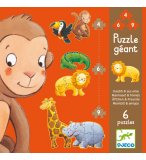 6 PUZZLES GEANTS - OUISTITI ET SES AMIS 4 - 6 - 9 PIECES - DJECO - DJ07114