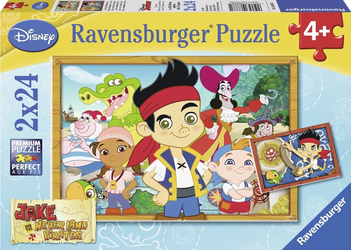 Puzzle 088881 jack le pirate 2 x 24 pièces enfant garçon ravensburger