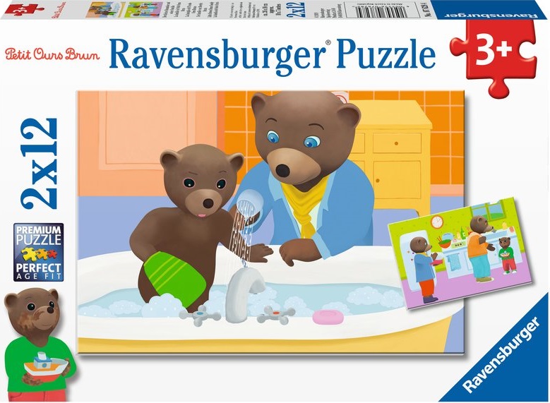 Ravensburger 076284 2 Puzzles 24 Pièces Petit Ours Brun - 