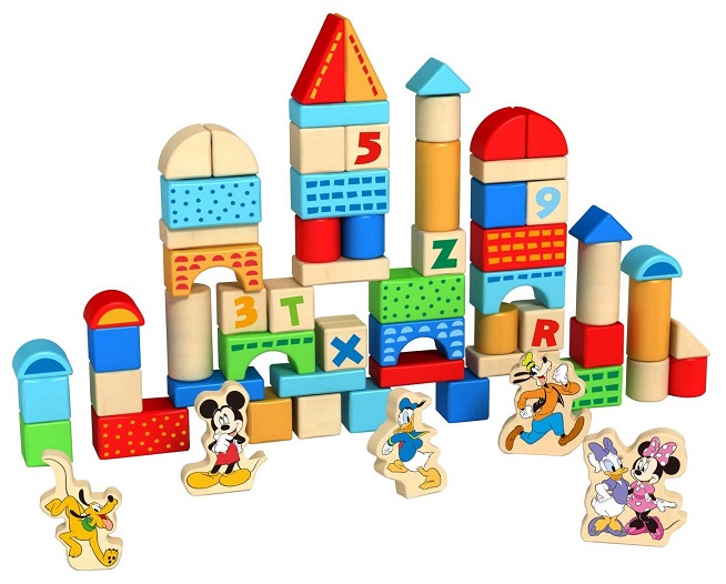 Seau Baril 100 Blocs De Construction En Bois Disney Baby Seau Baril 100 Blocs De Construction En Bois Disney Baby