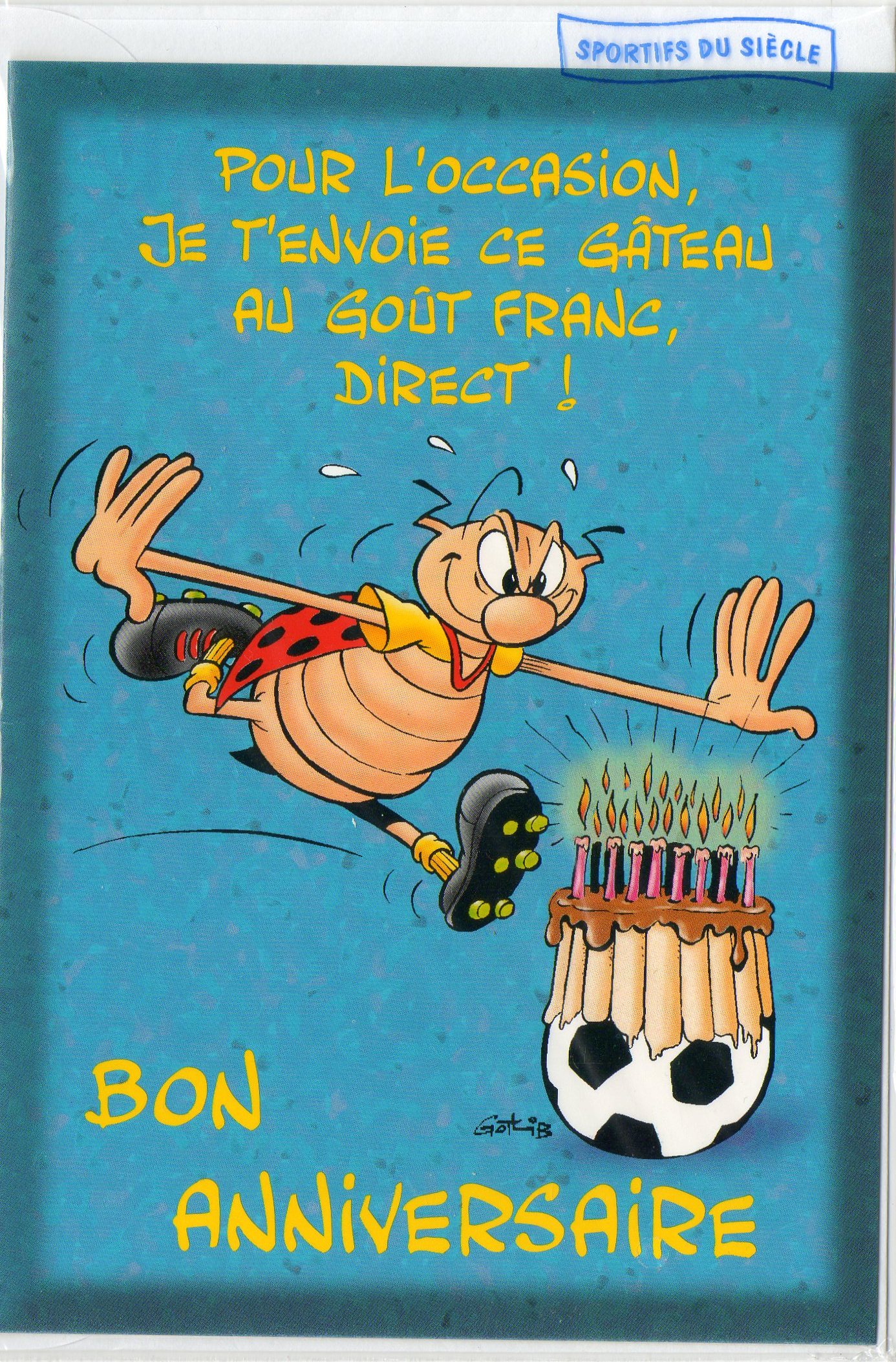 Carte Carterie Anniversaire Fete Sportif