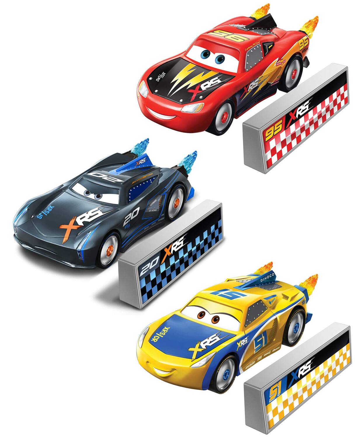 Coffret 3 Voitures Cars Xtreme Racing S?�ries Lightning McQueen - Jackson storm et Cruz Ramirez