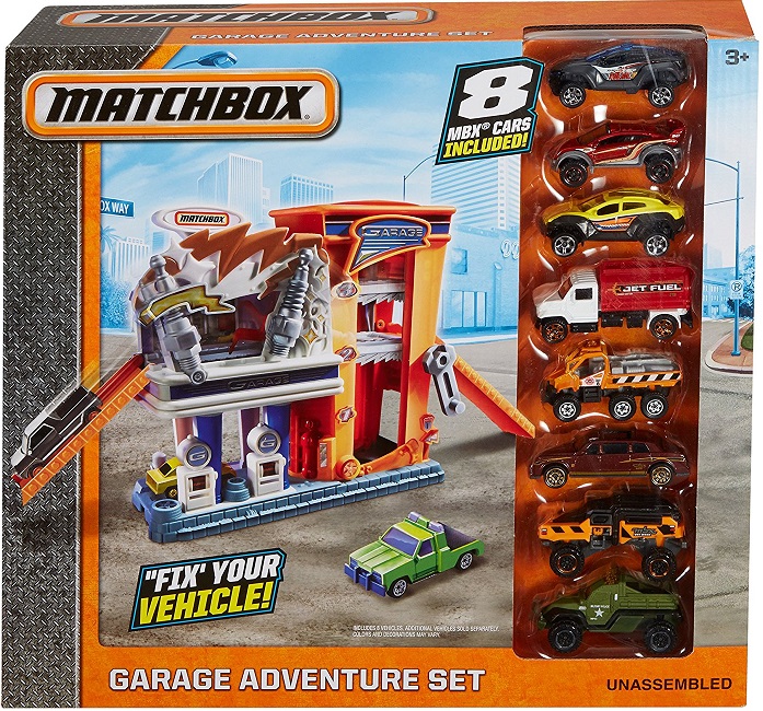 Coffret Garage Matchbox Avec Lumières Et Sons - Voiture 1/64 Incluse - Connectable - Jouet 3 Ans