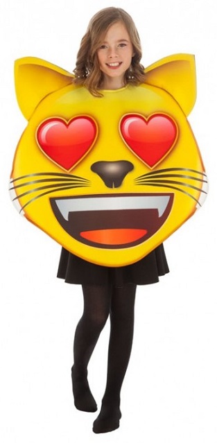 Deguisement Emoji Chat Cœur Enfant Humour Emoticone Jaune