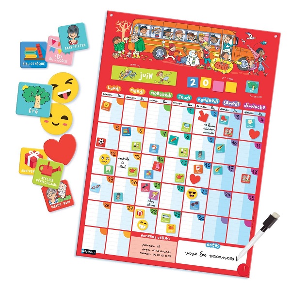 Mon calendrier perpétuel magnétique Nathan 31025 pas cher Mon calendrier perpétuel magnétique Nathan 31025 pas cher