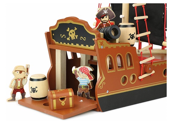 Ô mon bateau pirate en bois Vilac 6600 CavernedesJouets Ô mon bateau pirate en bois Vilac 6600 CavernedesJouets