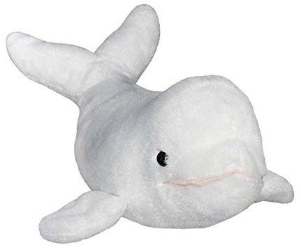 Peluche wild Planet beluga blanc 30 cm animaux de marins