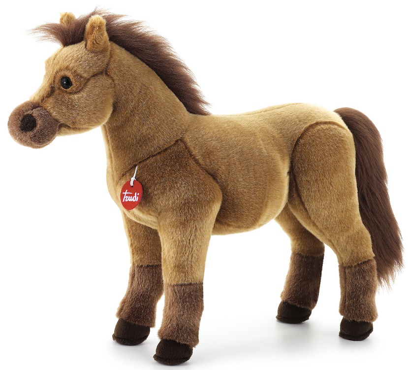 peluche cheval marron
