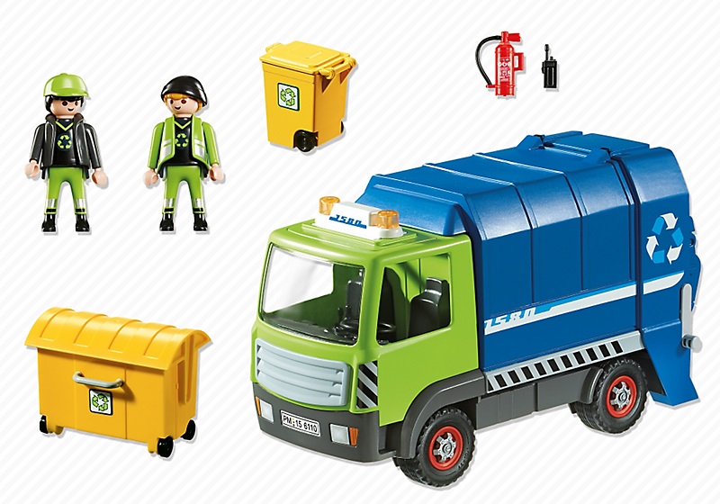 Playmobil 6110 Camion de recyclage ordures VEULES LES ROSES Station