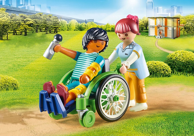 Playmobil Hopital City Patient En Fauteuil Roulant