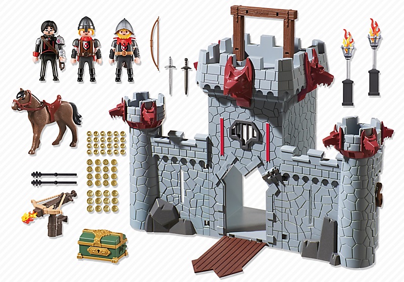 6697 Citadelle transportable du Baron Noir Playmobil : King Jouet, Playmobil