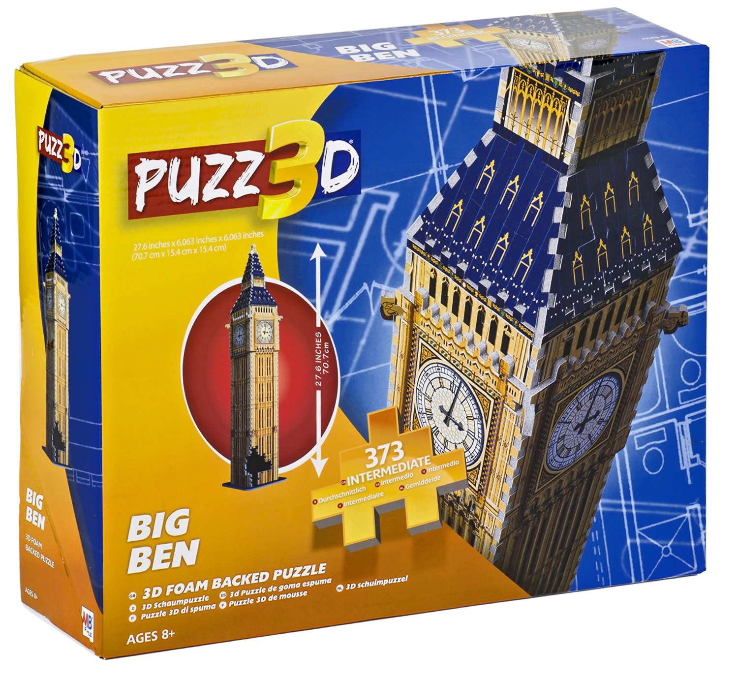 Puzzle 3d Mb big ben 373 pièces puzz3d monument