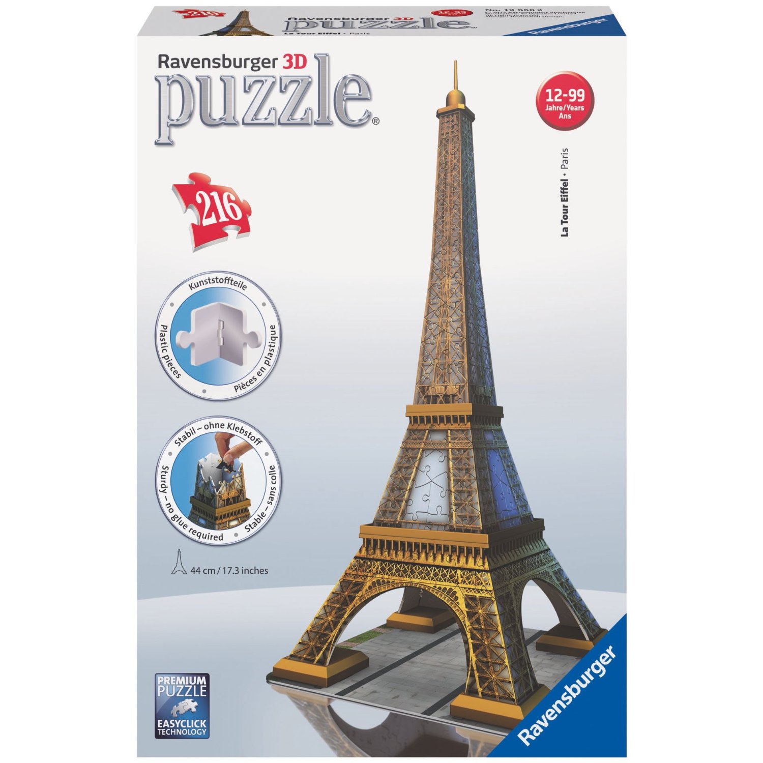 Ravensburger 125562 puzzle 3D tour eiffel 216 pièces