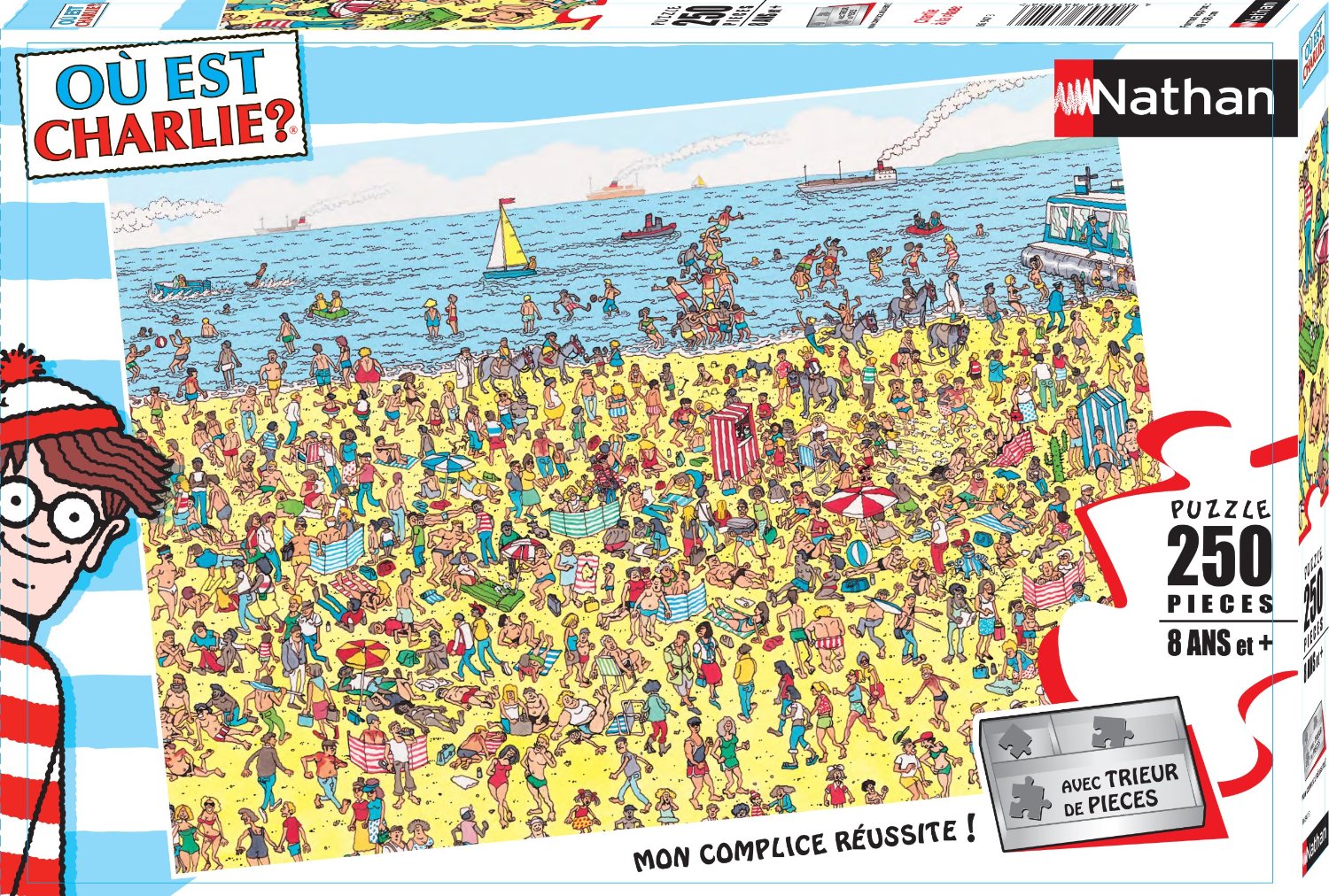 Nathan 86947 puzzle 250 pièces Charlie à la plage ou est ...
