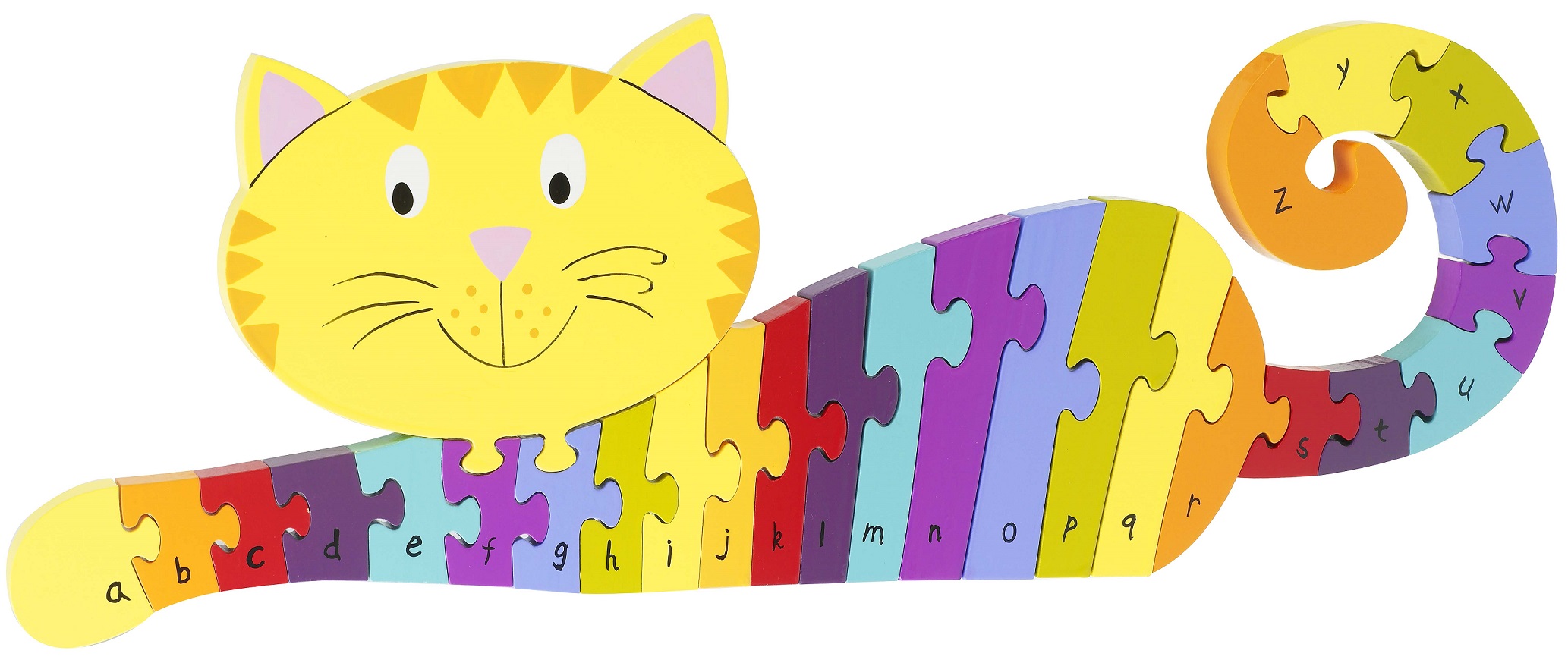 Puzzle Chat En Bois 57cm 27 Pieces Lettre De L Alphabet Jouet