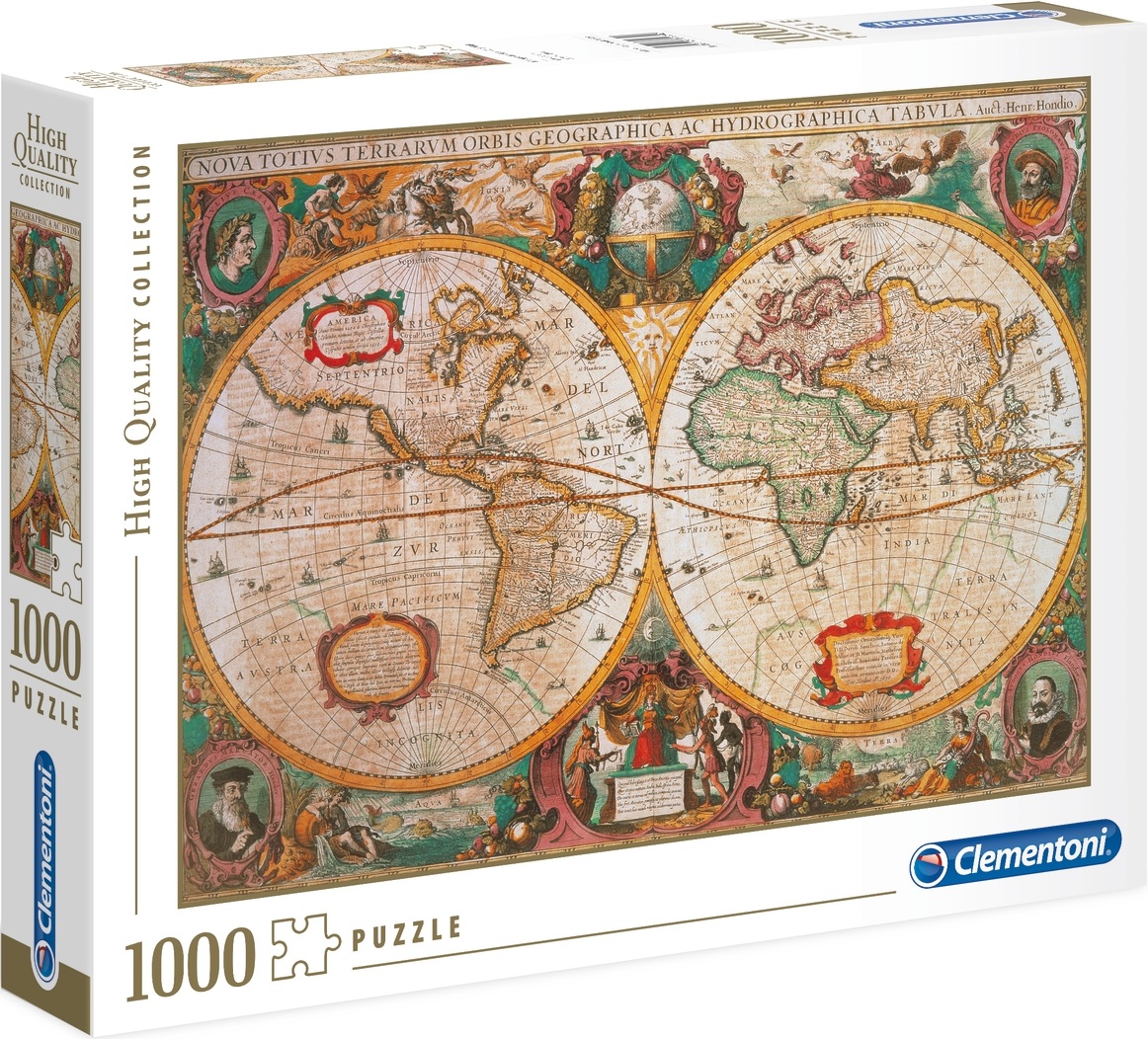 clementoni 31229 puzzle adulte mappemonde 1000 pièces