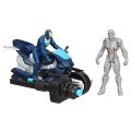 2 FIGURINES AVENGERS : AGE OF ULTRON - L'ULTIME ULTRON VS ET IRON MAN LEADER + MOTO - HASBRO - B2478