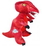 PELUCHE DINOSAURE T-REX GEANT ROUGE 53 CM - TYRANNOSAURE - JURASSIC WORLD - GRANDE PELUCHE LICENCE 