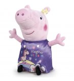 PELUCHE PEPPA PIG 31 CM ROBE VIOLETTE LICORNE - DOUDOU LICENCE PEPPA LE COCHON