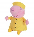 PELUCHE PEPPA PIG AVEC CIRE MARIN JAUNE 17 CM - PELUCHE LICENCE PEPPA LE COCHON 