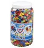 POT DE 1400 PERLES A REPASSER HAMA MAXI COULEURS ASSORTIES - 8543