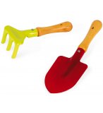 SET 2 OUTILS DE JARDIN METAL ENFANT - PELLE - RATEAU - JARDINAGE - JOUET PLEIN AIR