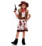 DEGUISEMENT COW GIRL 10/12 ANS FILLE - PANOPLIE WESTERN, FAR WEST - COSTUME ENFANT