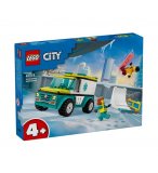 LEGO CITY 60403 L'AMBULANCE DE SECOURS ET LE SNOWBORDEUR