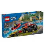 LEGO CITY 60412 LE CAMION DE POMPIERS 4X4 ET LE CANOT DE SAUVETAGE